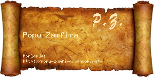 Popu Zamfira névjegykártya
